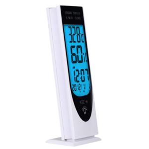 China Digital Temperature Humidity Meter Weather Indoor Outdoor Tester Alarm Clock HTC-8 on sale