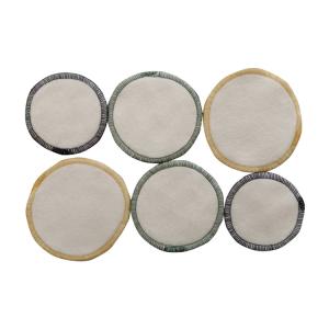 Soft Bamboo Make Up Remover Pads , Reusablefacial Cleansing Cloths Rounds Customized Size Available
