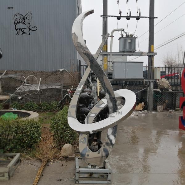 Cheap Abstract Stainless Steel Sculpture Large Modern Art Metal Garden Decoration for sale