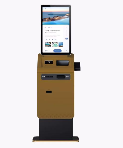 Cheap Interactive Self Service Kiosk With Credit Card And Mobile Payment Face Recognition for sale