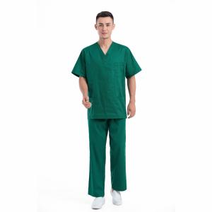 Best Green Men Scrub Suit Uniforms Short Sleeve M L XL XXL 3XL 4XL wholesale