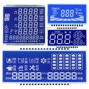 China Custom STN LCD Panel, STN Blue Mode/Background White Characters/Fonts Display, Metal Pin Connection on sale