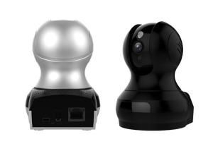 White Smart Wireless Wifi Home Security Cameras Face / Sound Smart Tracking