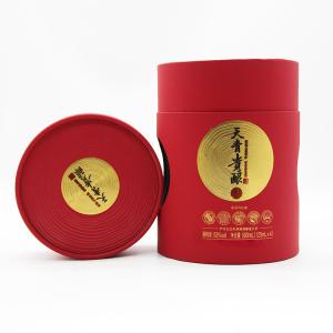 Best Lightweight Reusable Cardboard Cylindrical Packaging Box For Whisky Bottle Package wholesale