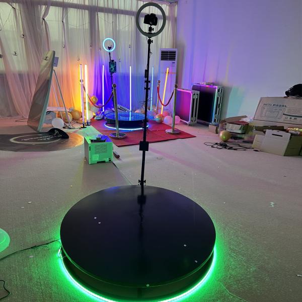 Cheap Automatic 360 Selfie Platform Rotating Remote control Camera Booth For Rent for sale