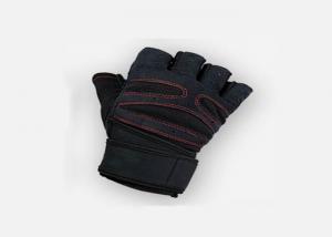 Best Half Finger Wrist Support Gloves , Gym Weight Lifting Gloves For Men wholesale