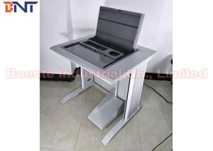 University Laboratory Computer LCD Monitor Lift , Tabletop Hidden Flip Up Box