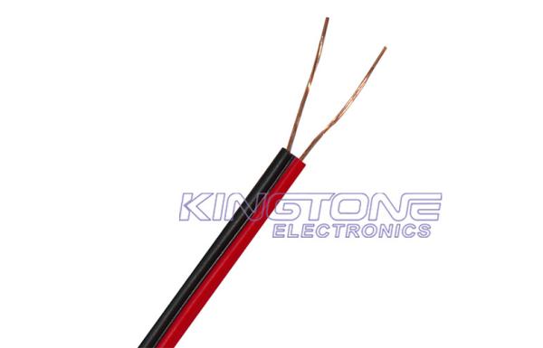 Cheap Flat 2 Cores Red Black 2 × 1.50mm2 Audio Speaker Cable Stranded OFC Conductor for sale