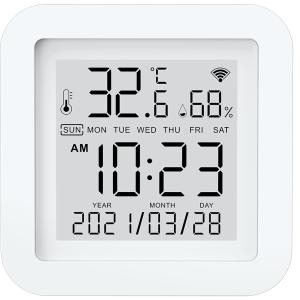 China LED Screen 2.4G Wifi Thermometer Hygrometer Smart Hygrometer Alexa on sale