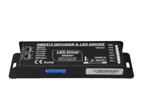 Cheap Dipswitch Addressing DMX Decoder LED Driver , RGBW Constant Current 4 Channel Controller for sale
