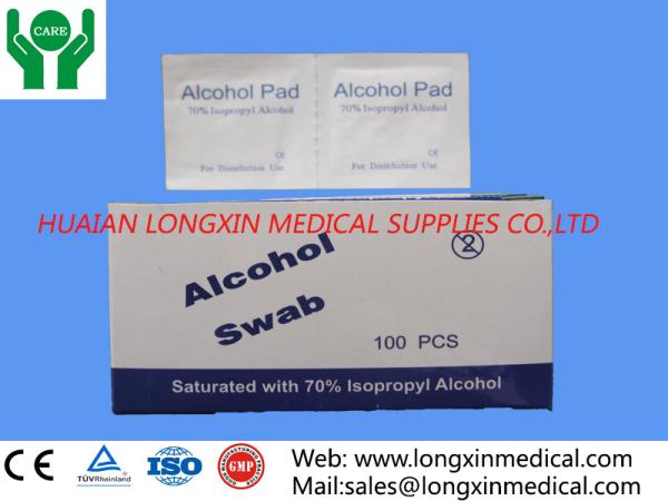 Cheap nonwoven alcohol swabs,70% Isopropyl Alcohol Pad Disposable Alcohol Prep Pad (70% Isopropy for sale