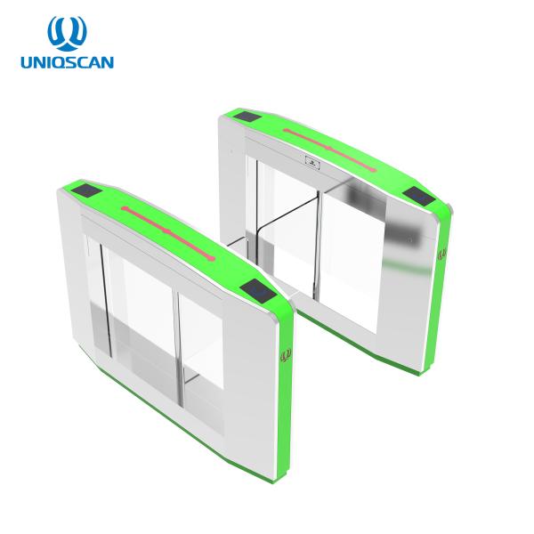 Cheap Servo Motor Swing Turnstile Automatic Reset Infrared Anti Pinch Function for sale