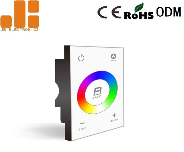 Cheap DMX512 Signal White Dimmer Switch , 86*86 Glass Panel Dimmer Control Switch for sale