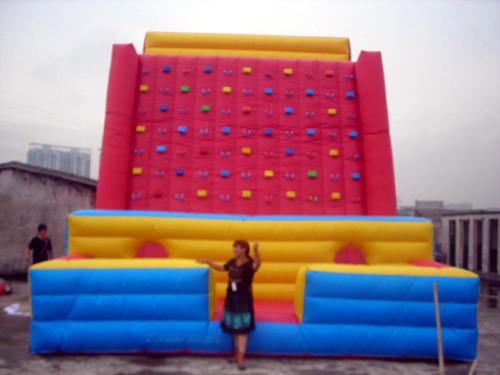 Cheap Gaint Red Inflatable Rock Climbing Mountain , Inflatable Amusement Park for sale