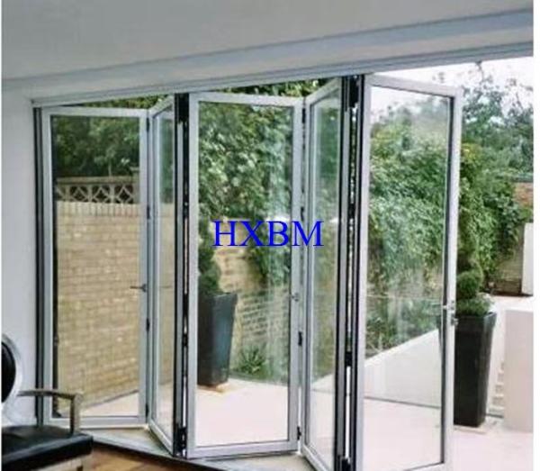 Cheap Thermal Break Double Aluminum Folding Doors 2.0mm Aluminum Profile for sale