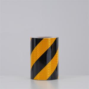 China PVC Crystal Lattice Reflective Film Dual Color Reflective Warning Tape For Road Safety on sale