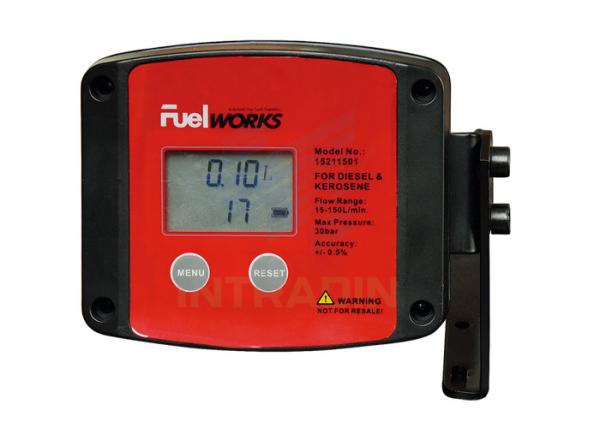 Cheap 10 - 100 LPM Flow Rate Oval Gear Inline Fuel Flow Meter With 15 Meters Length Of Cord for sale