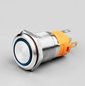China 16MM DPST ON OFF momentary stainless steel push button with IP67 IK10 on sale