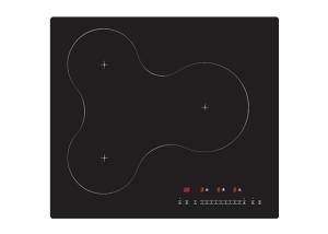 China 5200W Touch Control 3 Zone Induction Cooktops Zinc plating bottom on sale