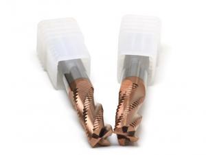 China High Speed Cutting Bits 3 / 4 Flutes Solid Carbide Rough Cut End Mill Tools on sale