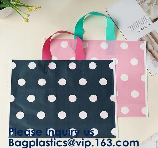 Cheap 100% Eco-Friendly Biodegradable Custom Design Hdpe/Ldpe Shopping Carrying Flexi Soft Loop Plastic Handle Bag for sale