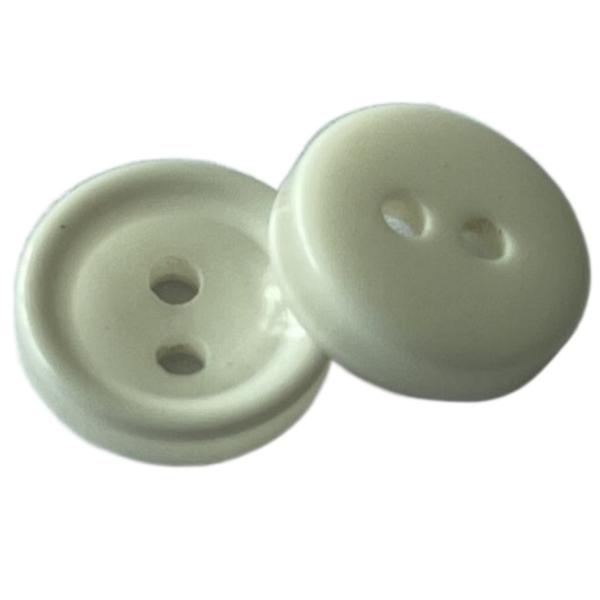 Cheap Shirt Round Plastic Buttons With Three Layers Pearl Effect Chalk Back 20L for sale