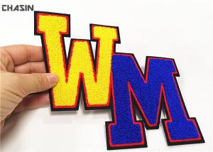 Chenille Alphabet Sewn Patches  ,  Custom Chenille Patches No Minimum