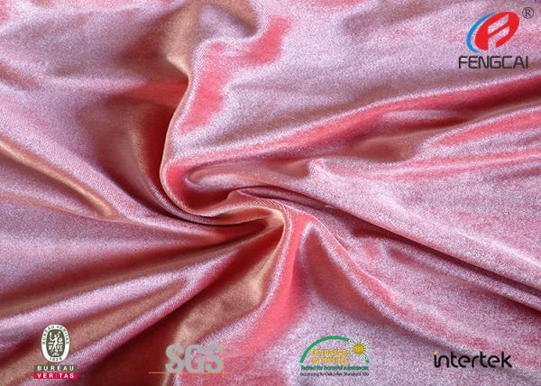 Cheap polyester Korea velvet fabric, polyester spandex 4 way stretch velvet fabric for garment for sale