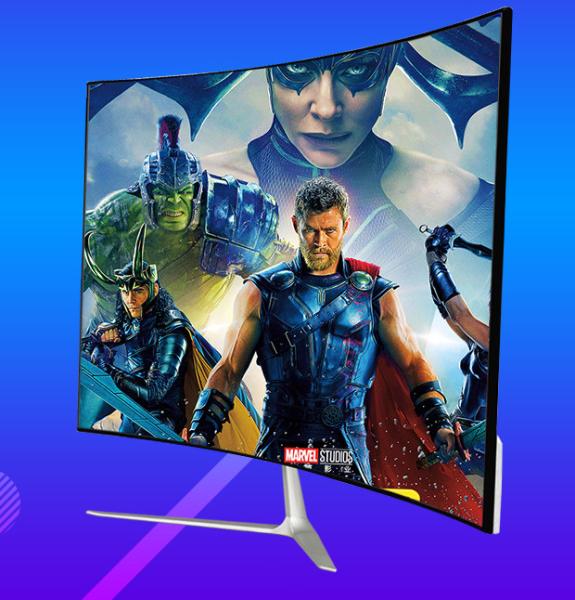Cheap 32 Inch FHD Widescreen Curved Gaming Monitor Frameless For Desktop Computer for sale