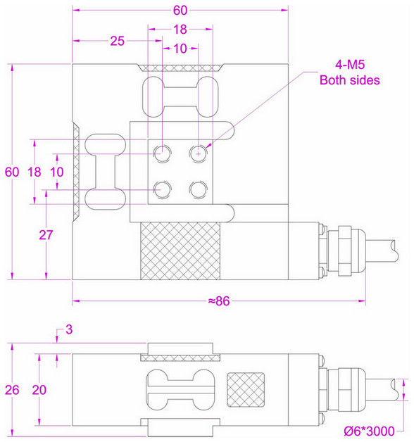 triaxial load cell 200N