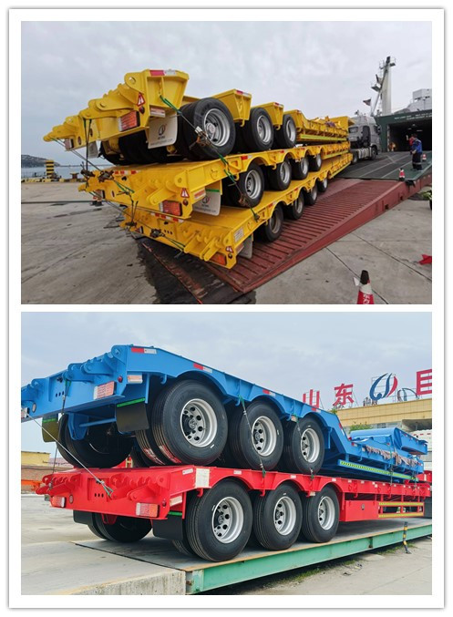 Heavy Loading Semi Truck Lowboy Trailer Drop Deck Detachable Gooseneck Low Platform