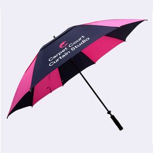 Double Canopy Long Straight Manual Umbrella 30 8 Ribs 130cm Span