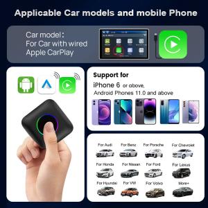 Best TBox Ambient Dongle Android 13 SDM660 Wireless Adapter CarPlay Android Auto 64GB FOTA Upgrade SIM TF Ai Box For YouTube Netflix wholesale