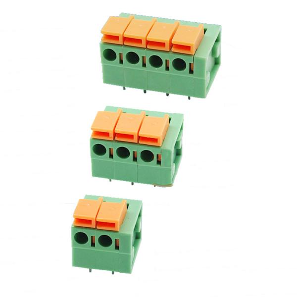 Cheap 5.08mm Pitch PCB Screwless Spring Terminal Block Horizontal Wiring Entry for sale