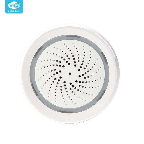 Cheap Battery Operated Smart Home Products , Temp And Humidity Sensor With Siren Alarm for sale