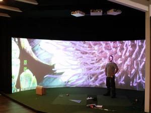 China HD Customized Curved Projection Screen,fixed frame screen 180 Degree For Flight Simulator on sale