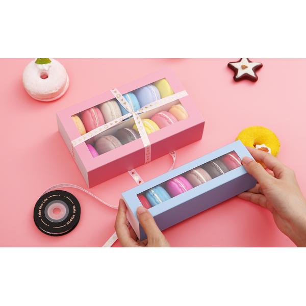Macaron Packaging Boxes With Clear Window Gold Without Macarons Inside Rose Gold gift box packaging, sustainable