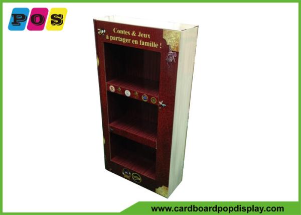 Cheap Point Of Purchase Cardboard Product Display Stands With Books Printing Shape M003 for sale