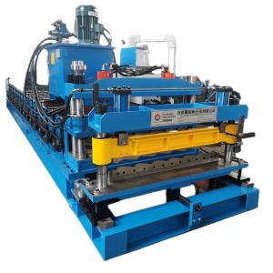 China Feeding 1250mm Glazed Tile Roof Panel Making Machine Color Coated Metal on sale
