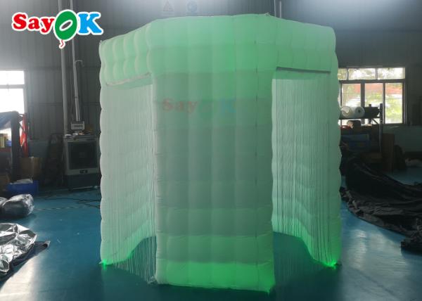 Cheap Octagonal Inflatable Photo Booth Tents Oxford Cloth Material White for sale