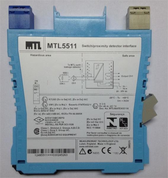 Cheap MTL5511 Switch Proximity Detector Interface 25mA 24V for sale