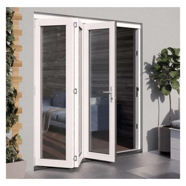 Cheap Powder Coated Aluminum Folding Door Double tempered glass Balcony Bifold Doors for sale