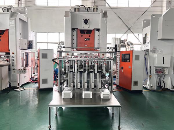Cheap Full Size Aluminium Container Making Machine  PLC Control With 5 Caivities for sale