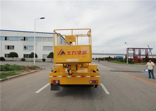 Cheap KaiFan Aerial Work Platform , Three Section 14M Telescopic Boom Work Platform for sale