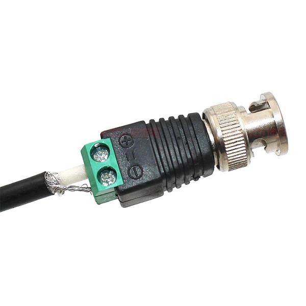Cheap Screw Terminal Blocks Coaxial Cat5 to BNC Male Video Balun Connector for sale