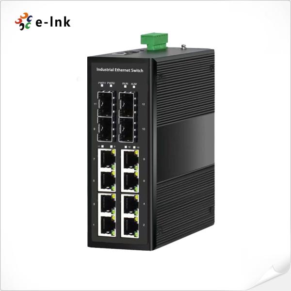 Cheap Multi Port Industrial Managed Ethernet Switch , Power Over Ethernet Switch No Fan Design for sale