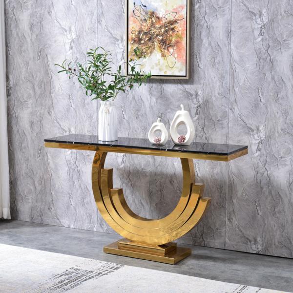 Cheap Rectangular Modern Marble Entrance Console Table Width 45cm for sale