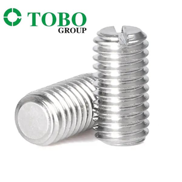 Cheap Stainless steel slotted set screw with slotted flat grub screw GB73 DIN551 for sale