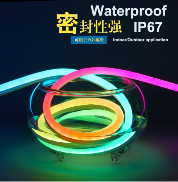 Cheap Progra Color Chasing Magic Digital Rgb Addressable LED Pixel Neon Flex DMX512 Programmable LED Neon Rope Light for sale