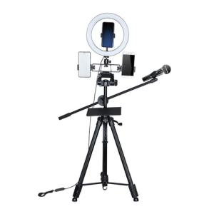Live Streaming Adjustable Bracket Multi Functional With Ring Light Phone Holders